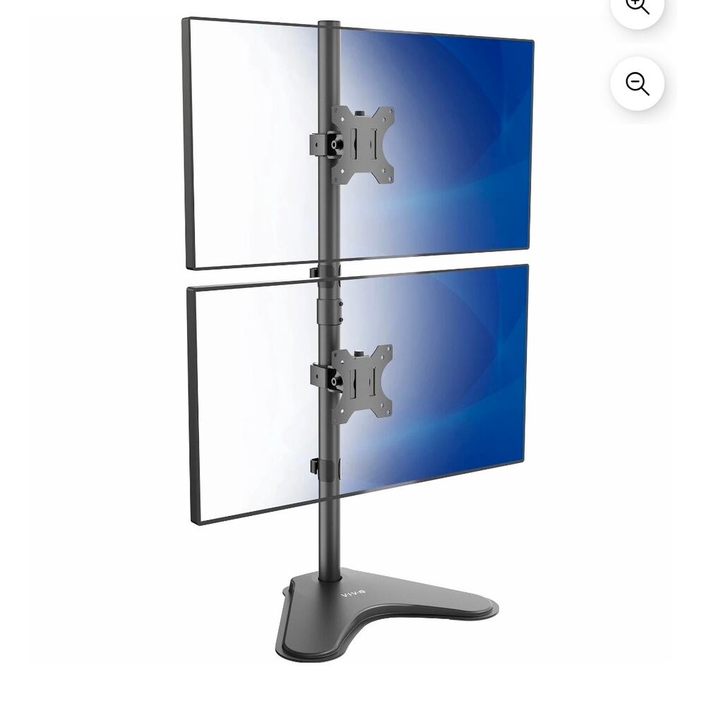 VIVO Dual LCD Monitor Vertical Stand Mount, Fits 2 Ultrawide Screens up to 34"